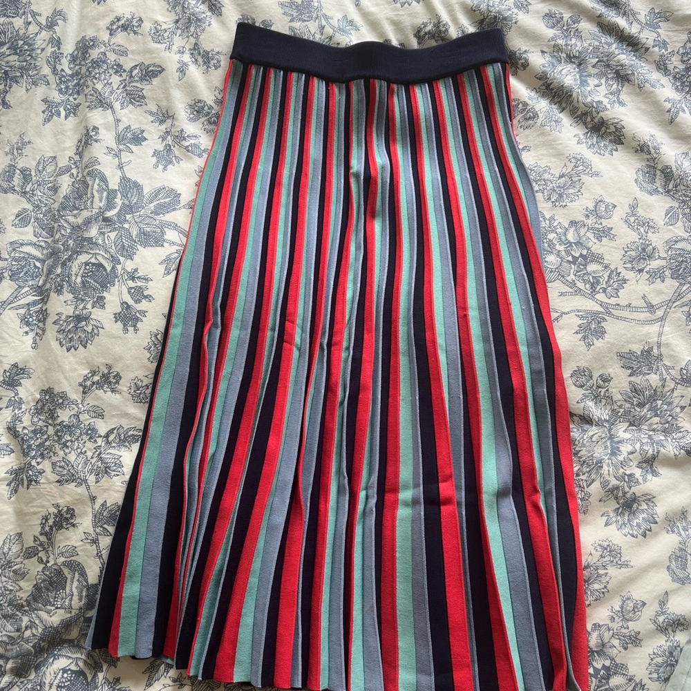Halogen Striped pleated Skirt
